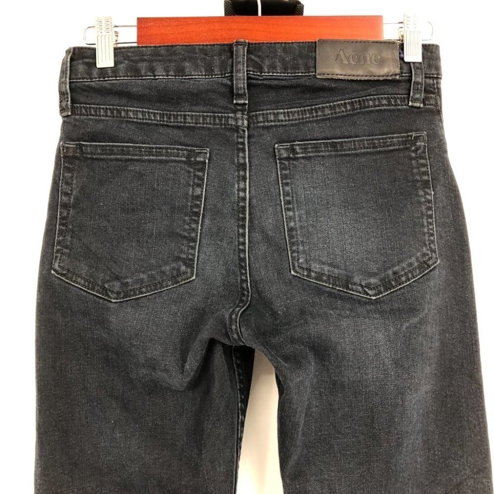 Acne Flex Basement Jeans Dark Indigo Blue Mid Rise Denim Skinny size 28 Tall - Picture 13 of 14